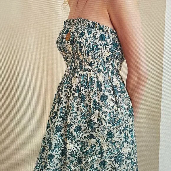 Faherty Maxi Dress - Blue Margarita - Smocked - Picture 1 of 3